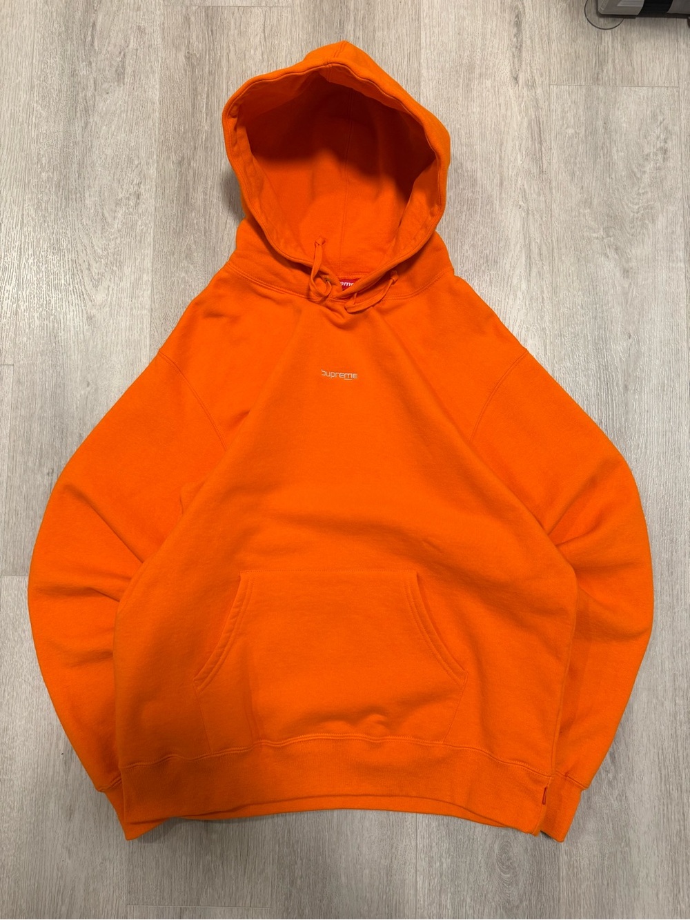 Authentic Supreme Orange Hoodie Digital Logo - XL